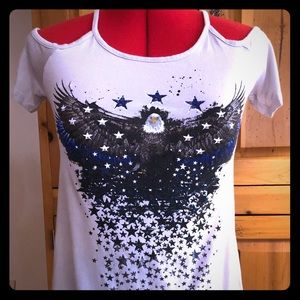 Rock and Republic size xs peep shoulder blouse